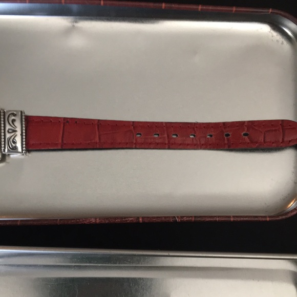🔆SOLD🔆 BRIGHTON Waterford BATTERY~ Reversible Ladies Watch w/Black & Red Band - Picture 7 of 7